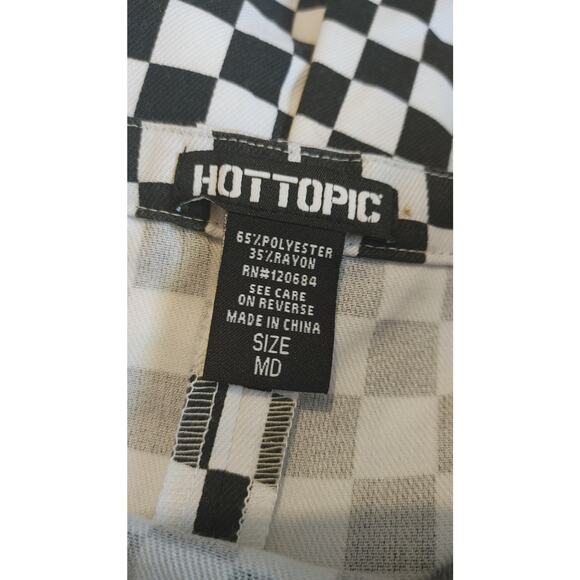 Hot Topic Mini Skirt Pleated Checkered Chains Skater Punk Goth Medium - Picture 4 of 4